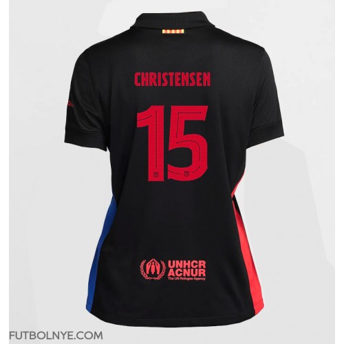 Camiseta Barcelona Andreas Christensen #15 Visitante Equipación para mujer 2024-25 manga corta